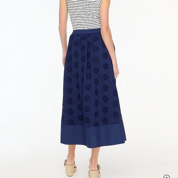 Jcrew Factory Eyelet midi skirt- NWT - Picture 2 of 8